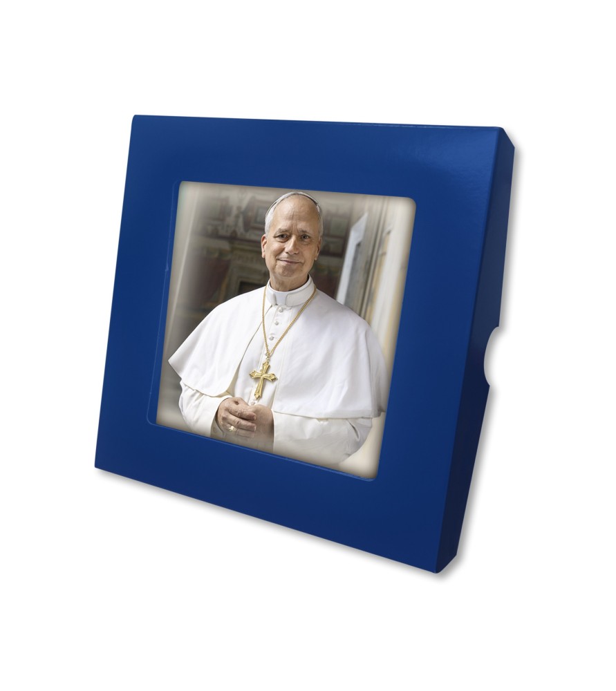 Piastrella con Papa Leone XIV f.to 10 x 10 cm con scatola regalo