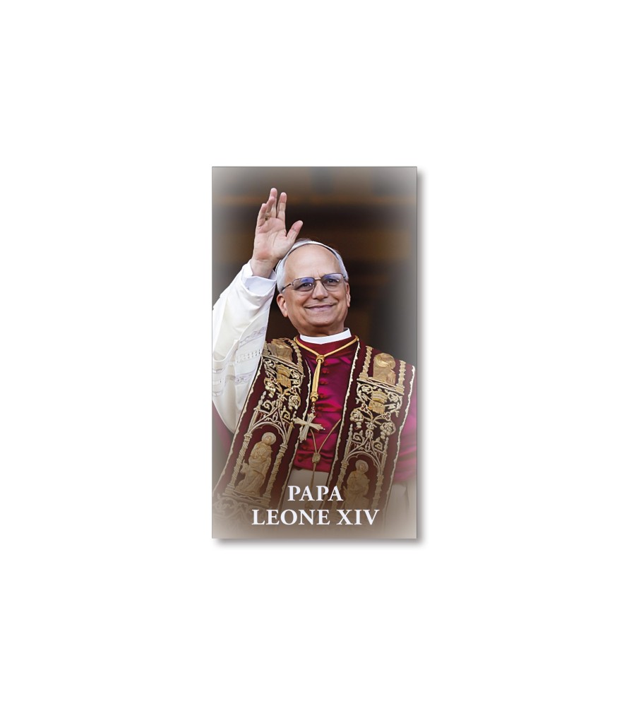 Santino Papa Leone XIV con preghiera Santino Papa Leone XIV con preghiera