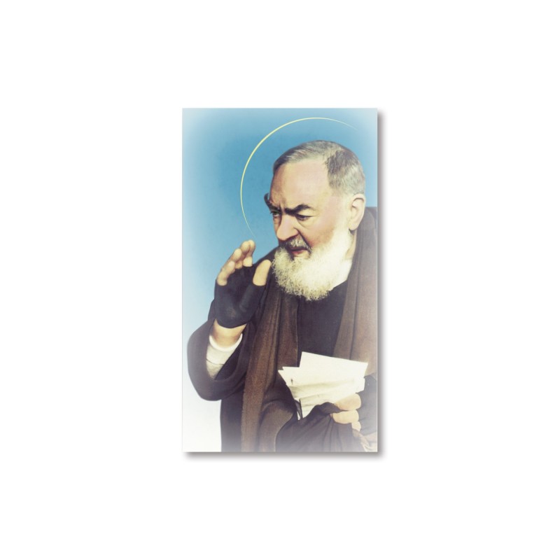 Santino Padre Pio con preghiera Santino Padre Pio con preghiera