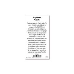 Santino Padre Pio con preghiera