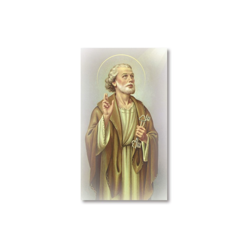 Santino San Pietro Apostolo con preghiera Santino San Pietro Apostolo con preghiera