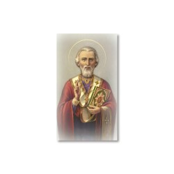 Santino San Nicola con preghiera