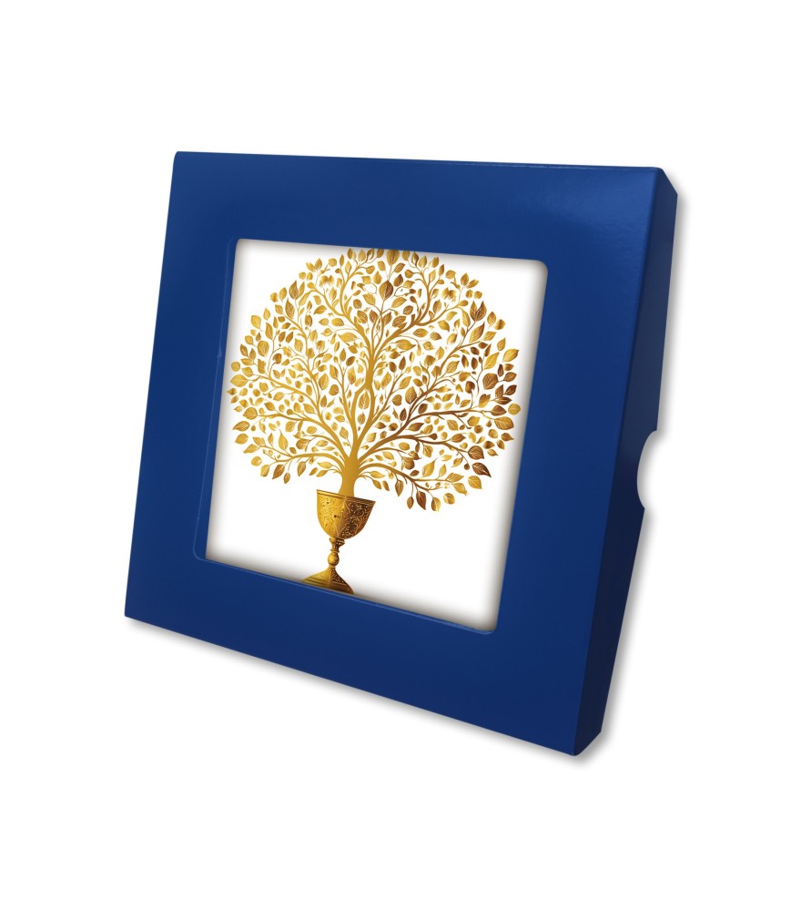 Piastrella con raffigurazione dell'Albero della Vita f.to 10 x 10 cm con scatola regalo
