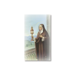 Santino Santa Chiara con preghiera