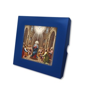 Piastrella con raffigurazione della Pentecoste f.to 10 x 10 cm con scatola regalo