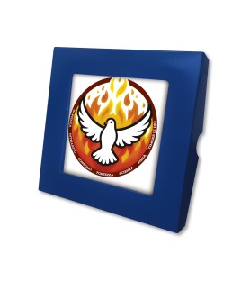 Piastrella con raffigurazione della colomba dello Spirito Santo f.to 10 x 10 cm con scatola regalo