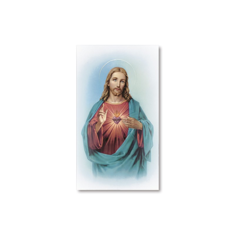 Santino Sacro Cuore di Gesù con preghiera Santino Sacro Cuore di Gesù con preghiera