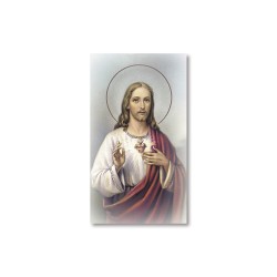 Santino Sacro Cuore di Gesù con preghiera