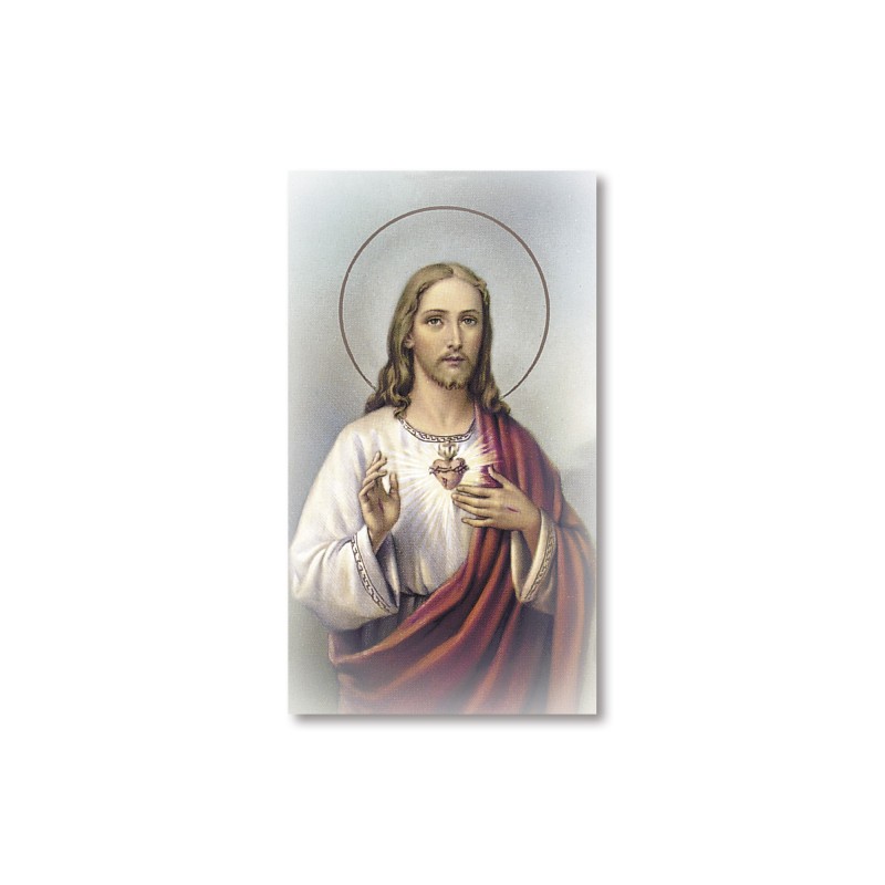 Santino Sacro Cuore di Gesù con preghiera Santino Sacro Cuore di Gesù con preghiera
