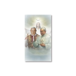 Santino con i Santi Papa Giovanni XXIII e Giovanni Paolo II con preghiera