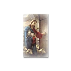 Santino Gesù Buon Pastore con preghiera