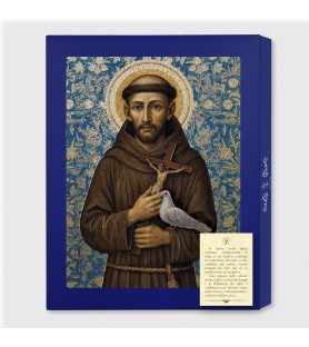 Tavola lignea raffigurante San Francesco f.to 18,5 x 25 cm
