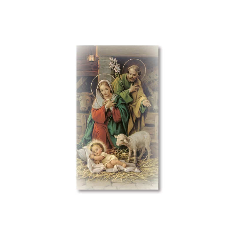 Santino Natività con preghiera Santino Natività con preghiera