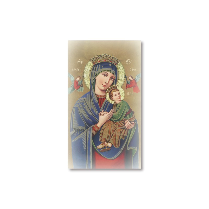 Santino Madonna del Perpetuo Soccorso con preghiera Santino Madonna del Perpetuo Soccorso con preghiera