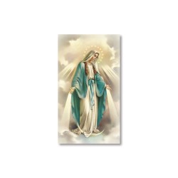 Santino Madonna Miracolosa con preghiera