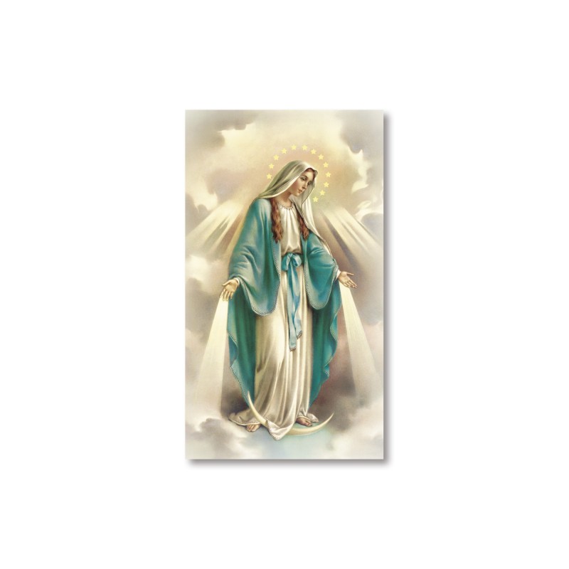 Santino Madonna Miracolosa con preghiera Santino Madonna Miracolosa con preghiera