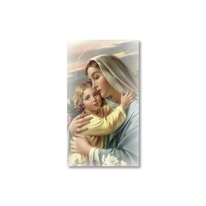 Santino Madonna con Bambino con preghiera Santino Madonna con Bambino con preghiera
