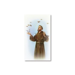 Santino San Francesco d'Assisi con preghiera