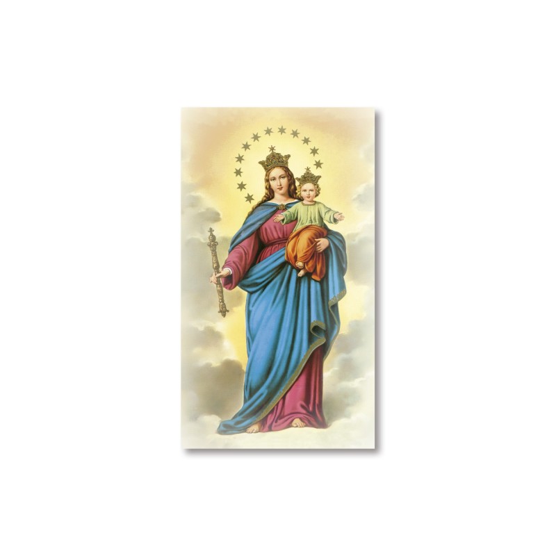 Santino Maria Ausiliatrice con preghiera Santino Maria Ausiliatrice con preghiera