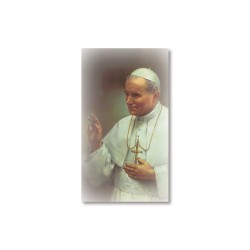 Santino papa Giovanni Paolo II con preghiera