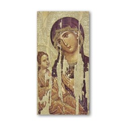 Segnalibro con oro a caldo dell'icona della Madonna con Bambino