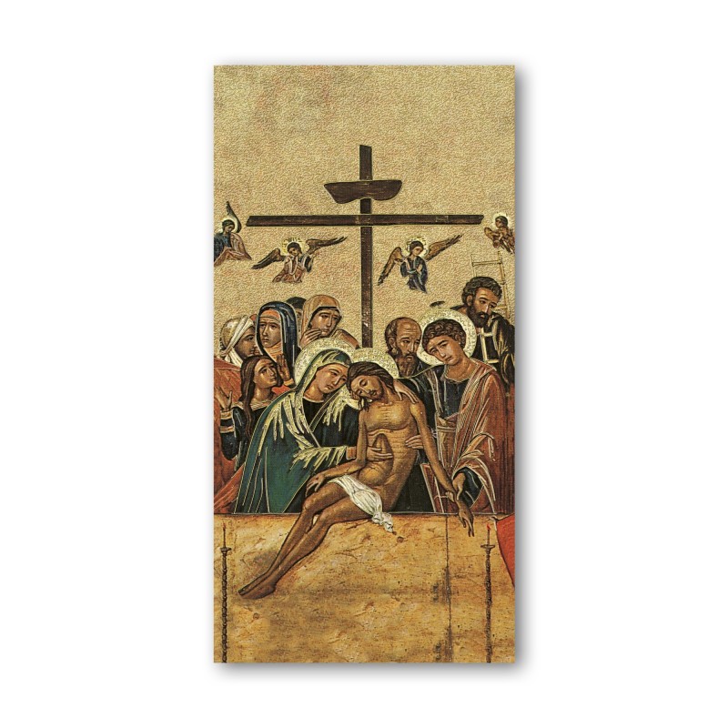 Segnalibro con oro a caldo dell'icona della Deposizione di Cristo Segnalibro con oro a caldo dell'icona della Deposizione di Cristo