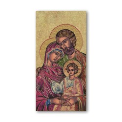 Segnalibro con oro a caldo dell'icona della Sacra Famiglia