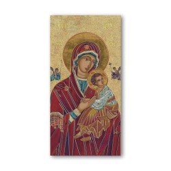 Segnalibro con oro a caldo dell'icona della Madonna del Perpetuo Soccorso