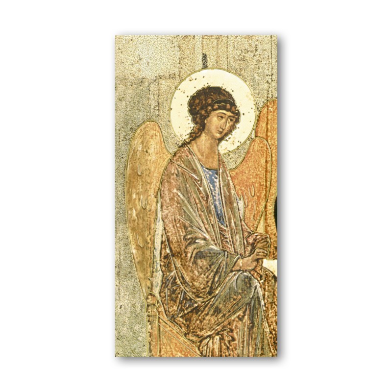Segnalibro con oro a caldo dell'icona dell'Angelo della Trinità Segnalibro con oro a caldo dell'icona dell'Angelo della Trinità