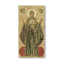 Segnalibro con oro a caldo dell'icona della Madonna del Segno