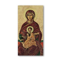 Segnalibro con oro a caldo dell'icona della Madonna con Bambino