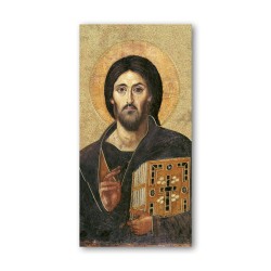 Segnalibro con oro a caldo dell'icona di Gesù Maestro