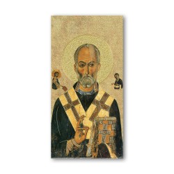 Segnalibro con oro a caldo dell'icona di San Nicola