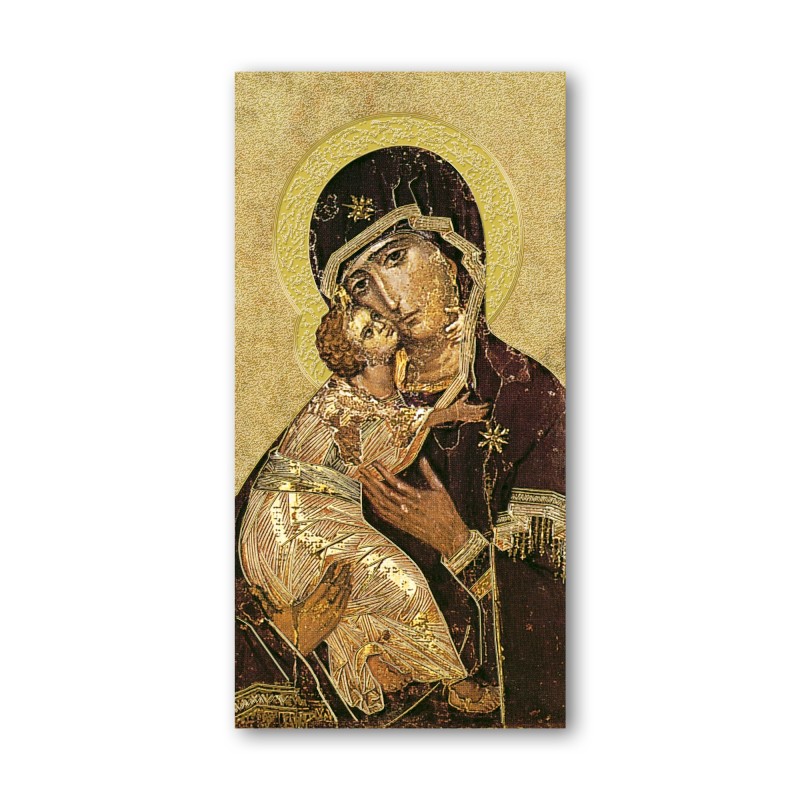 Segnalibro con oro a caldo dell'icona della Madonna della Tenerezza Segnalibro con oro a caldo dell'icona della Madonna della Tenerezza