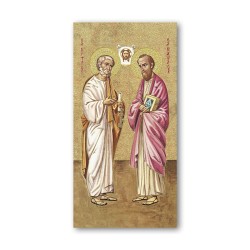 Segnalibro con oro a caldo dell'icona dei Santi Pietro e Paolo