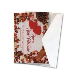 Biglietto per San Valentino in carta perlata con busta