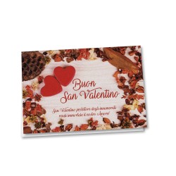 Biglietto per San Valentino in carta perlata con busta