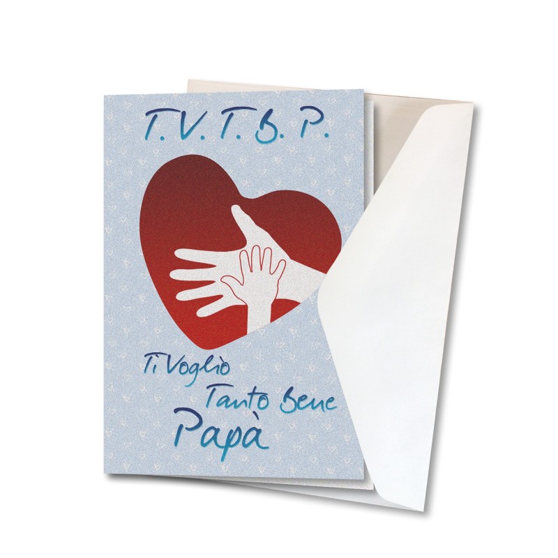 Biglietto di Auguri al papà in carta perlata con busta Biglietto di Auguri al papà in carta perlata con busta