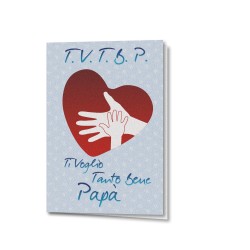 Biglietto di Auguri al papà in carta perlata con busta