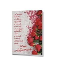 Biglietto per l'anniversario di nozze in carta perlata con busta