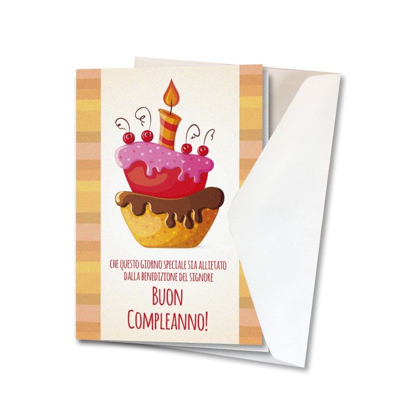 Biglietto di auguri di Buon Compleanno in carta perlata con busta Biglietto di auguri di Buon Compleanno in carta perlata con busta