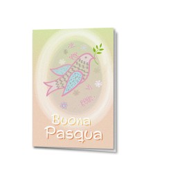 Biglietto di auguri di Buona Pasqua in carta perlata con busta