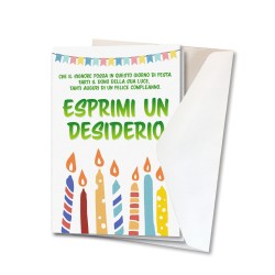 Biglietto di auguri di Buon Compleanno in carta perlata con busta