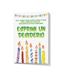 Biglietto di auguri di Buon Compleanno in carta perlata con busta