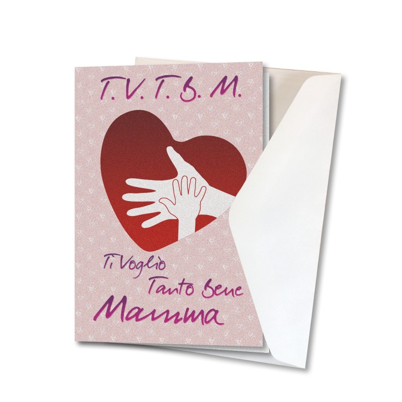 Biglietto di auguri alla mamma in carta perlata con busta Biglietto di auguri alla mamma in carta perlata con busta