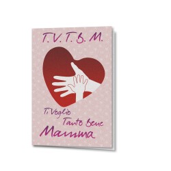 Biglietto di auguri alla mamma in carta perlata con busta
