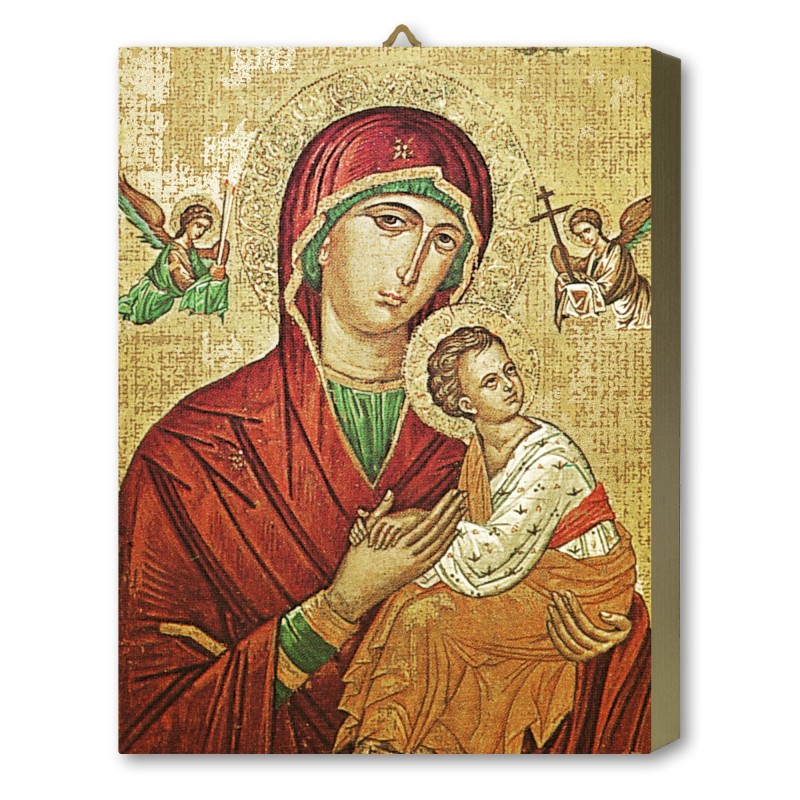 Tavola Lignea dell'icona della Madonna del Perpetuo Soccorso in scatola regalo Tavola Lignea dell'icona della Madonna del Perpetuo Soccorso in scatola regalo